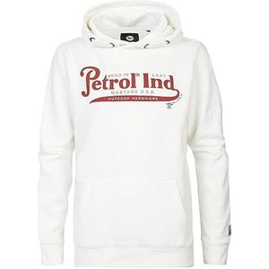 Petrol Industries Jongenspullover Hooded Print Sweatshirt voor kinderen, wit (Dusty White), 10 jaar