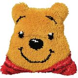 Vervaco vormkussen Winnie the Pooh knoopverpakking om zelf een kussens te knoopen, stram, wit, 39 x 39 x 0,3 cm