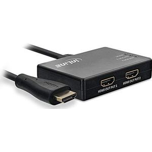 InLine® HDMI-splitter/verdeler, 2-voudig, 4K/60Hz, met geïntegreerde kabel 0,5m