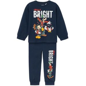 NAME IT Nmmsilva Mickey Ls Nachtset Wdi, Dark Sapphire, 92 cm