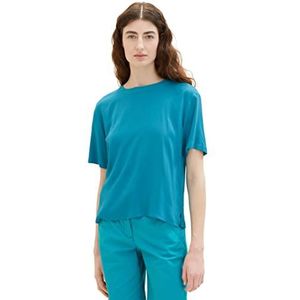 TOM TAILOR Dames 1037271 blouse, 31668-Petrol Green, 34, 31668 - petroleumgroen