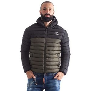 Just Emporio Jas met capuchon voor volwassenen, heren, zwart/kaki, L/Tall