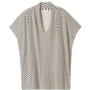 TOM TAILOR T-shirt voor dames, 35347 - Beige Navy Stripe, XL
