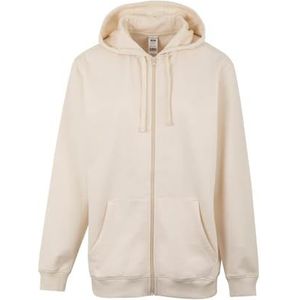 Mukua SF270U Unisex Sweatshirt met ritssluiting en capuchon, ivoorkleurig, maat L, Ivoor, L