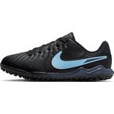 Nike Jr. Tiempo Legend 10 Academy low-top voetbalschoenen voor kleuters/kids (turf) - Zwart