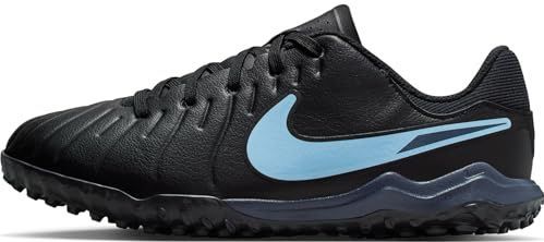 Nike Jr. Tiempo Legend 10 Academy low-top voetbalschoenen voor kleuters/kids (turf) - Zwart