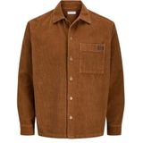Hemd in ribfluweel Relaxed fit JACK & JONES. Katoen materiaal. Maten XXL. Kastanje kleur
