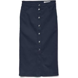 Vero Moda VMWILD Jeansrok voor dames, hoge taille, lange rok, navy blazer, M