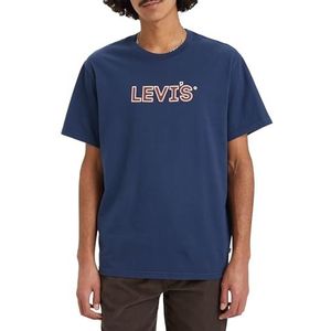 Levi's Ss Relaxed Fit Tee T-Shirt heren, Gevoerde Hl Logo Dress Blues, XS