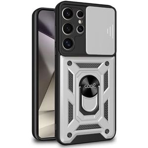Cool Beschermhoes voor Samsung S928 Galaxy, S24, zeer hard, zilverkleurig