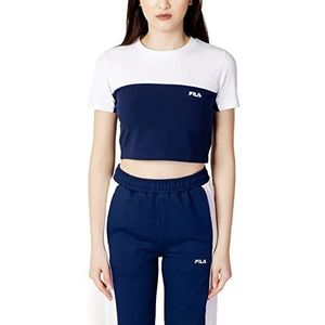 FILA Dames BARDOLINO T-Shirt, Medieval Blue-Bright White, XL, Medieval Blue-Bright Wit, XL