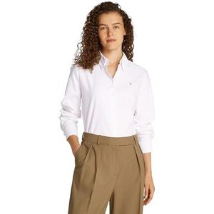 Tommy Hilfiger Dameshemd Oxford Relaxed Fit, Wit (Th Optic White), 38