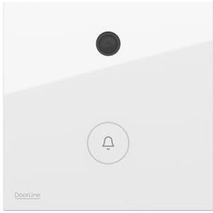 DOORLINE Snap kleur: Wit van Telegärtner elektronica l de deurbel met camera I Beeldoverdracht zonder cloud via WLAN via de FRITZ!Box naar de FRITZ!Fon of smartphone I