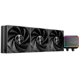 Mars Gaming ML-PROII360 AIO vloeistofkoeling 600W TDP, 4e Gen Opti-Chamber pomp, koperen basis en microkanalen, 3x 120mm FDB ventilator, geborsteld aluminium blok met lineaire FRGB verlichting, zwart