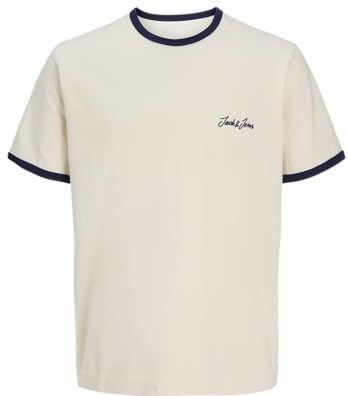 Jack & Jones - T-shirt - Beige - Katoen - Korte Mouwen