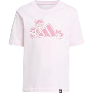 adidas - LK ANIME T - T-shirt - Clear Pink - Regular Fit - 100% Katoen