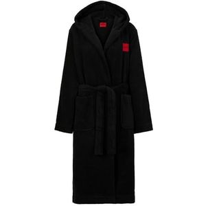 BOSS Terry_Hooded Dressing Gown Damesjurk, zwart 1, XXL