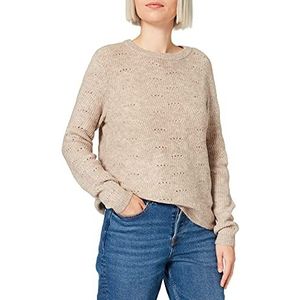 ONLY Gebreide damestrui ONLLOLLI gebreide trui, Taupe Gray, M