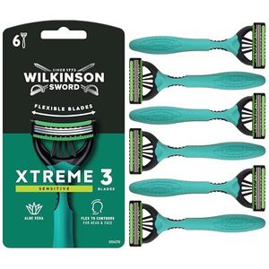 Wilkinson Sword - Xtreme 3 Sensitive - Wegwerpscheermesjes - Verpakking van 6 stuks - Voor Mannen