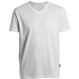 HRM Heren Luxe V-Hals T-shirt, Wit, Maat 6XL I Premium Heren T-shirt Gemaakt van 100% Biologisch Katoen I Basic T-shirt Wasbaar tot 60°C I Hoogwaardige & Duurzame Herenkleding