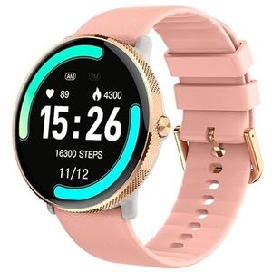 Cool Smartwatch, AMOLED-display voor altijd van siliconen, roze, voor oproepen, gezondheid, sport, Roze, Grande, Modern