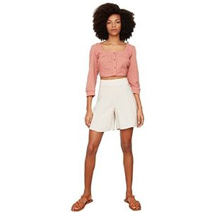 Trendyol Basic Shorts & Bermuda Casual Shorts, Beige, 34