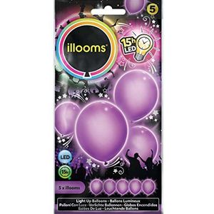 Illooms 33966 - ballon, 5-pack, lila