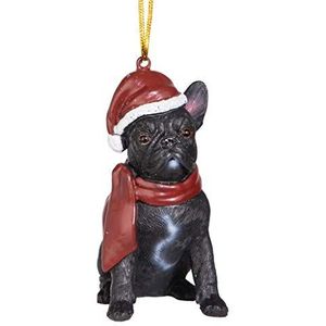 Design Toscano Kerstboomversiering, Franse bulldoge