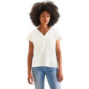 Street One dames zomer blouse, off-white, 40