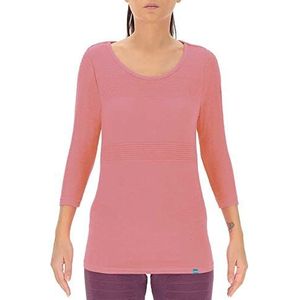 UYN Natural Training OW Three SL T-shirt voor dames, Neon Roze Melange, XS