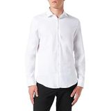 Seidensticker - Chemise à manches longues - Wit - Slim Fit - Voor Mannen
