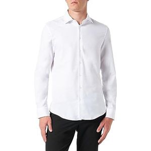 Seidensticker - Chemise à manches longues - Wit - Slim Fit - Voor Mannen