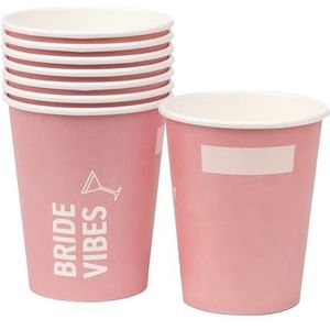 Talking Tables 8 x mooie roze bekers voor bruidsdouches en vrijgezellenfeesten en boozy brunch | Eco-keuze 100% recyclebaar | | Verpakt in kartonnen doos (geen plastic) Ontworpen in het Verenigd