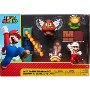 Nintendo - Jakks 400152 Jakks Lava Castle Diorama-Set, 6 Cm, Rond, Nintendo Super Mario