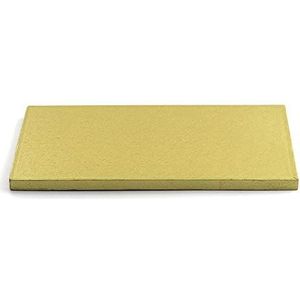 Decora 0931710 Rechthoekige taartplaat goud cm 40 x 60 x 1,2 H