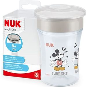 NUK Magic Cup-drinkbeker | 360° lekvrije drinkrand | 8+ maanden | BPA-vrij | 230 ml | Tijger (blauw) | 1 stuks
