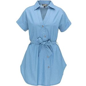 DreiMaster Vintage Dames hemdblouse, blauw, XS, blauw, XS