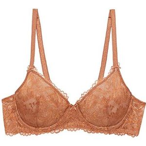 Savage X Fenty Dames Reg Floral Lace Unlined BH, Tabak Naakt, 70E