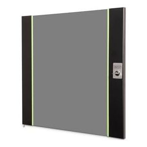 DIGITUS glazen vervangende deur voor Unique netwerkkast – 12 HE – geschikt voor DN-19 12-U-SW, DN-19 12U-6/6-SW, DN-19 12-U-3-SW – met slot en sleutel – veiligheidsglas – zwart
