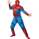Rubie's Officiële Disney Marvel Spider-Man, SuperHero Deluxe kostuum, volwassen maat heren X-Large