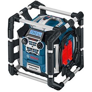 Bosch Professional 18V System Accubouwplaatsradio GML 50 (50 watt, USB, Aux-in, geïntegreerde acculader, afstandsbediening, zonder accu's en lader, in doos)