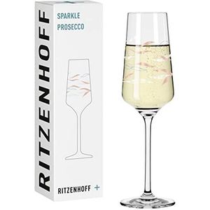 RITZENHOFF 3441004 Proseccoglas 200 ml - Serie Sparkle motief nr. 10 met zeetuin, meerkleurig - Made in Germany