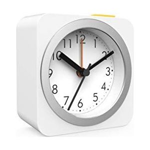 Wekker - Model B - Analoog - Wit - Achtergrondverlichting
