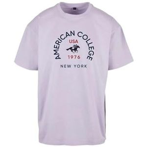 AMERICAN COLLEGE USA American College T-shirt met korte mouwen, uniseks, kinderen, Paars, 6 Jaar