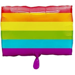 Folieballon * regenboog vlag * als decoratie en cadeau | afmetingen: 30 x 40 cm | voor lucht en helium | Rainbow Pride vlag ballon feestdecoratie