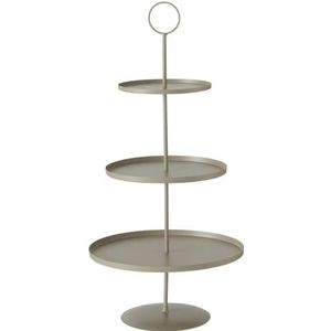 Boltze Etagère Samona (decoratie van ijzer, 30 x 30 x 60 cm deco, beige) 2011288