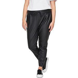 VERO MODA Dames VMEVA MR Loose String Coated P GA Curve Pants, Black, 50/32, zwart, 50W x 32L