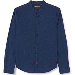 Timezone heren overhemd, Dark Royal Minimal, XXL