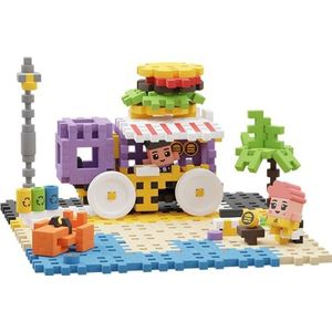 Marioinex 904244 Building Blocks Mini Waffle City Food Truck 148 Pieces 2 Figures