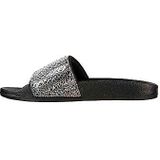 Skechers Pop Ups sandaal voor dames, Zwarte Canvas Strass Trim, 41 EU